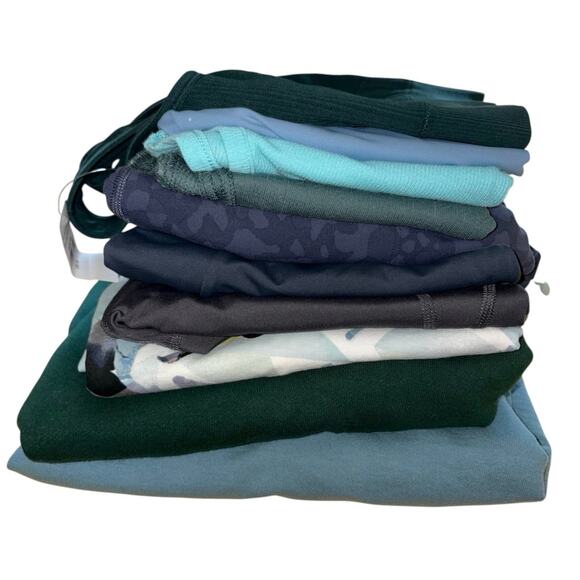 10 Piece Athletic Wear Bundle Ocean Breeze & Forest Glow Green & Blue - Picture 1 of 9